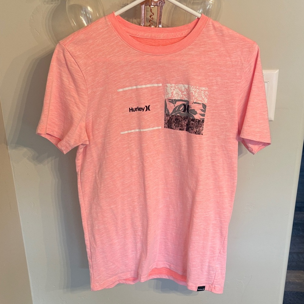Hurley Pink Graphic Short Sleeve Tee